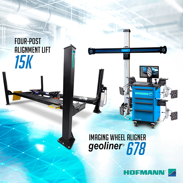 Hofmann Dynamic Duo:  geoliner 678 Aligner and 15K Four-Post Lift