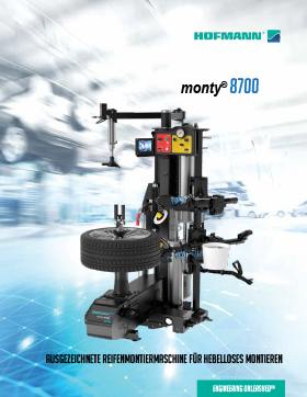 monty® 8700G smartSpeed™ Démonte-pneus sans levier supérieur brochure