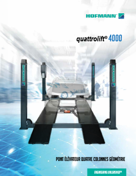 quattrolift® 4000 WA Pont élévateur à quatre colonnes avec chemins géométrie brochure