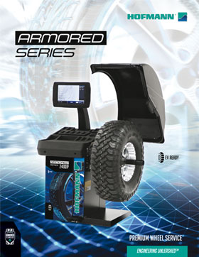 Armored Series Wheel Balancer with Touchscreen Monitor and Non-Contact Data Entry brochure