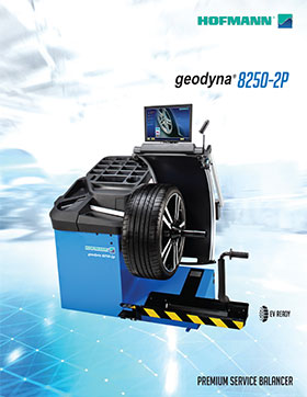 geodyna® 8250-2P Équilibreuse de roues de voiture avec fonctions de saisie de données et de diagnostic sans contact brochure