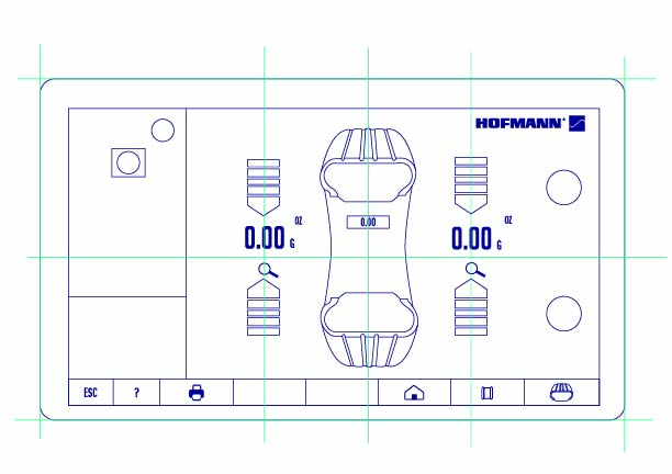 digital screen for a tire balance