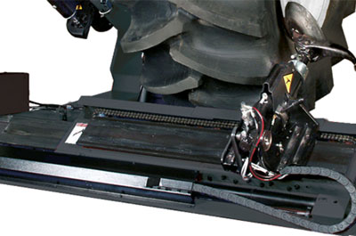 preset tool carriage for heavy duty tire changer