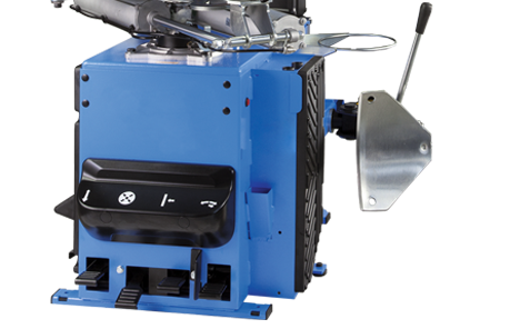 on floor bead breaker for a tire changing machine